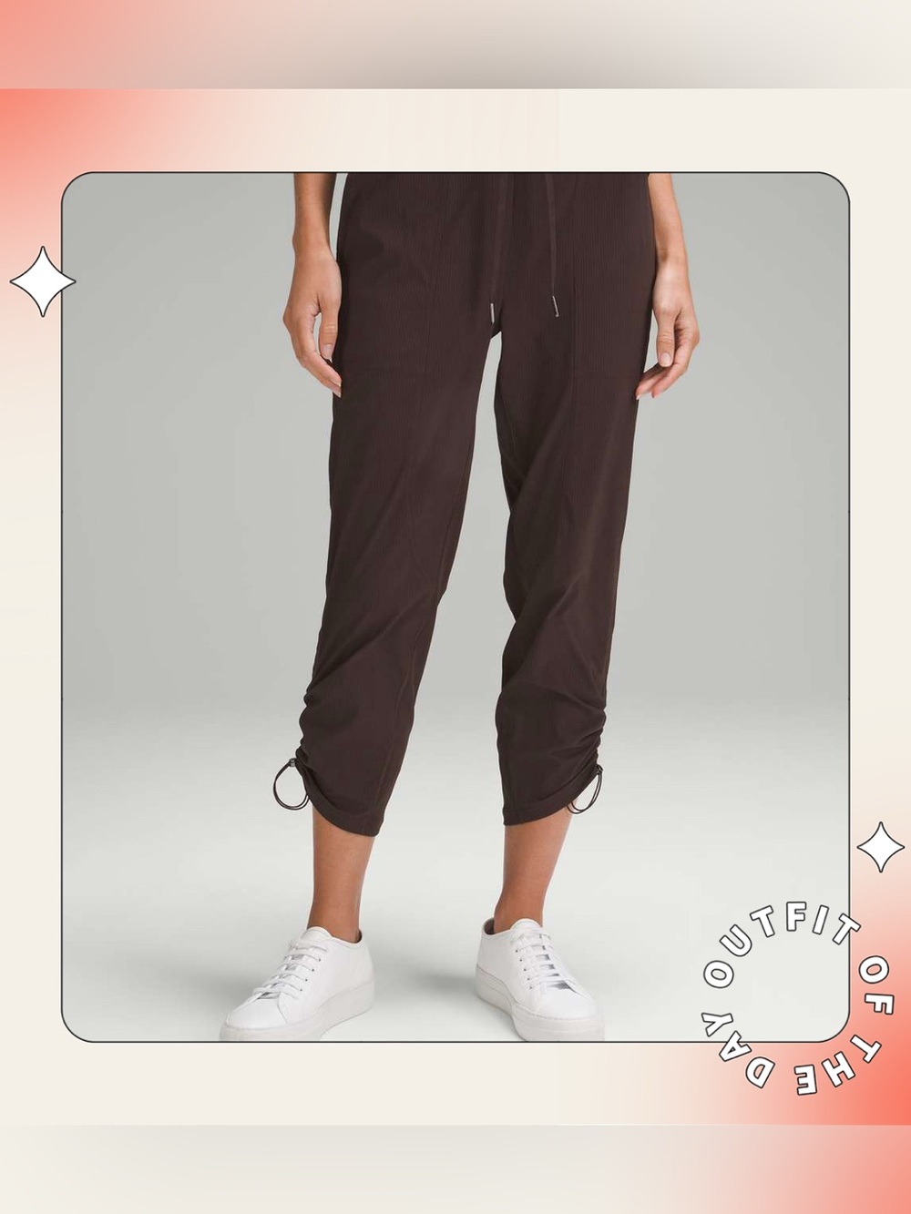 Lululemon Dance Studio MR Cropped Pant Espresso Sz 2 Activewear Casual